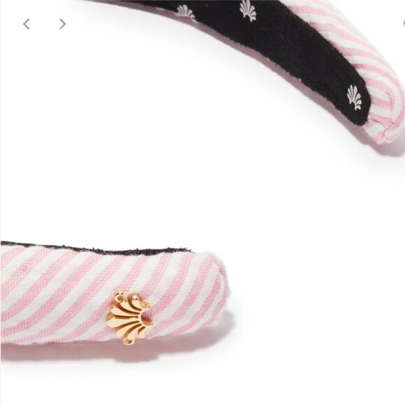 LELE SADOUGHI Seersucker Alice Headband Shell Pink NEW main image 4
